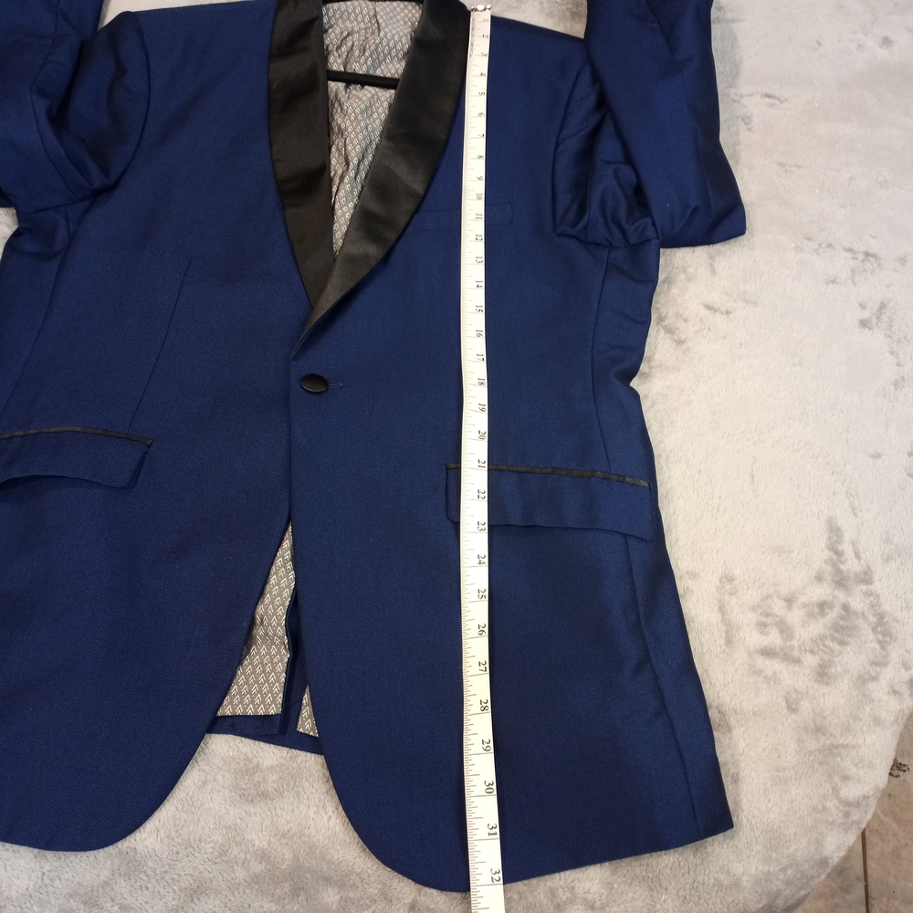 Platini Men's Elegant Two Piece Navy Blue  Suit Size 38 - Picture 12 of 16